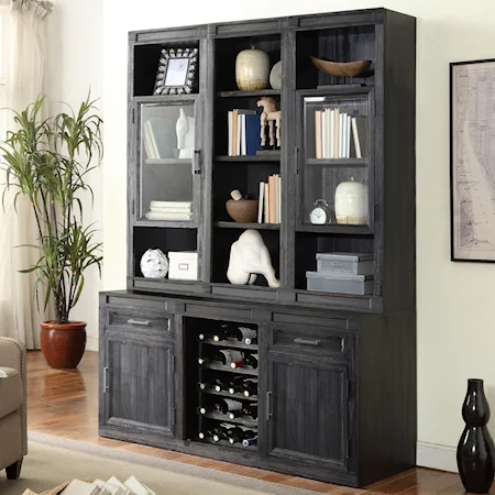 Bookcase Cabinet with Wine Rack